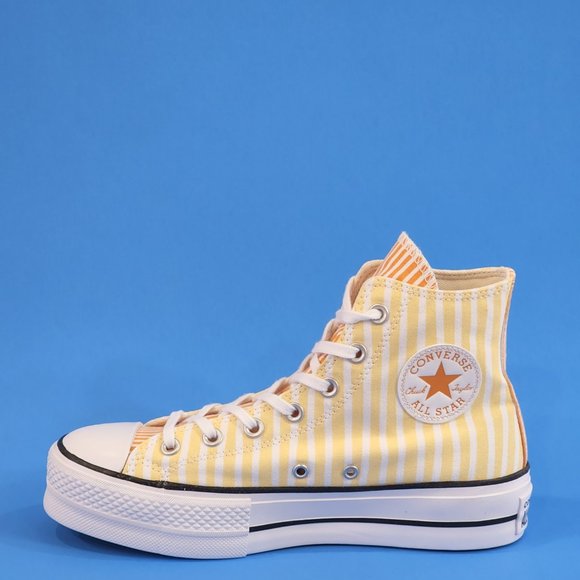 Converse CTAS Hi Lift Cyber Mango Stripes Women's Platform Sneakers A03298C NWT - Picture 3 of 6